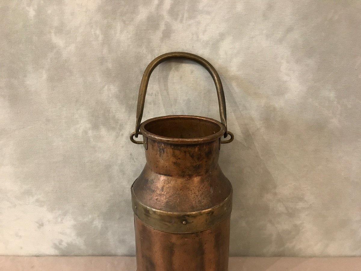 Copper Bucket Old 20th Century Milk Jug -photo-2