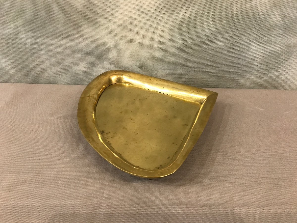 Fireplace Corner Rests Shovel And Tongs In Brass From 19th Century Louis Philippe -photo-2