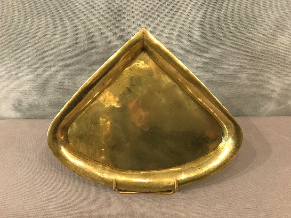 Fireplace Corner Rests Shovel And Tongs In Brass From 19th Century Louis Philippe 