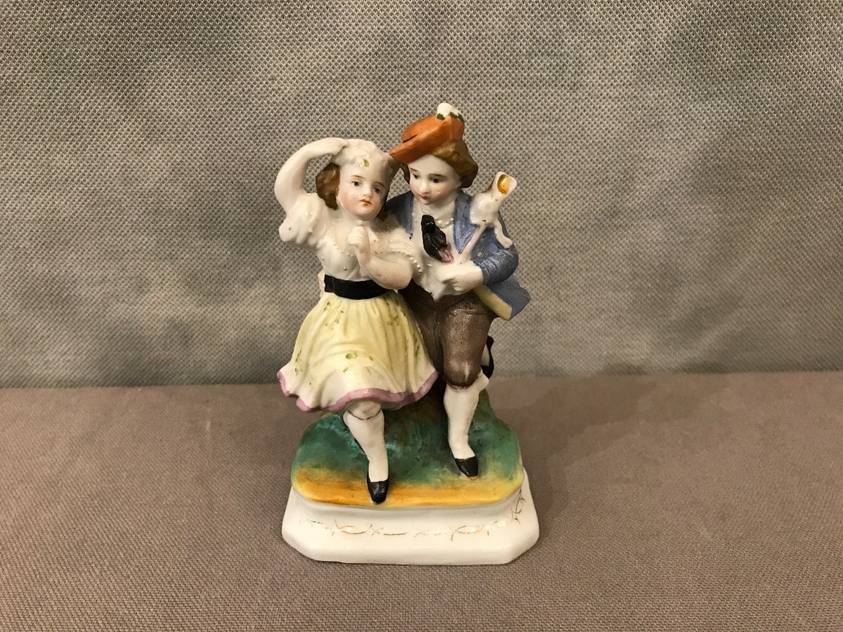 Small Group In German Porcelain From The 19th Century  -photo-4