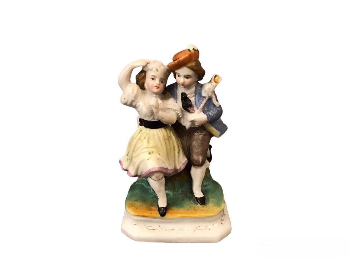 Small Group In German Porcelain From The 19th Century  