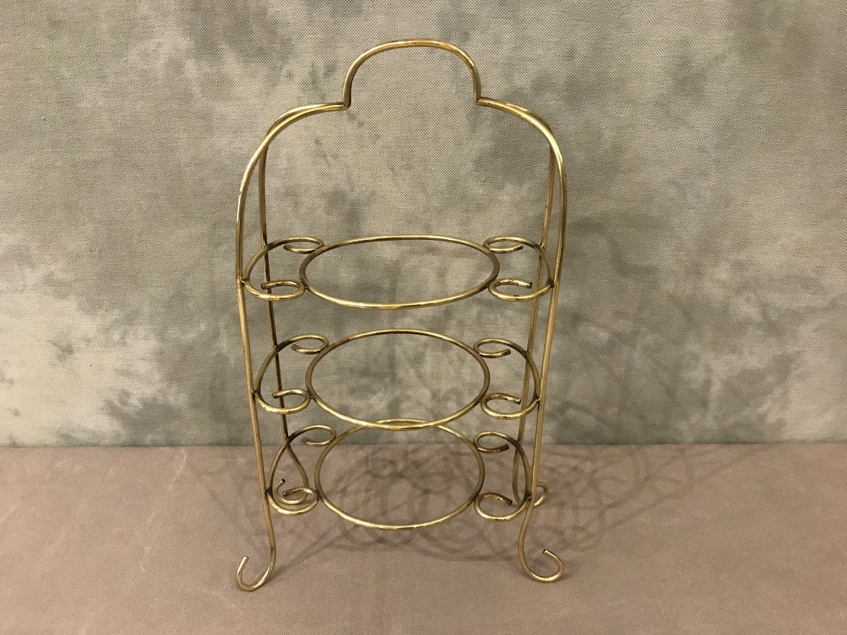 Brass Plate Holder 19th Century Table Service -photo-3