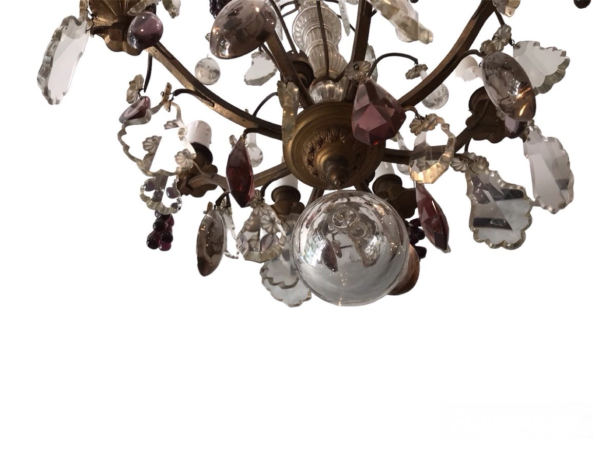 19th Century Crystal Chandelier With 8 Lights -photo-5