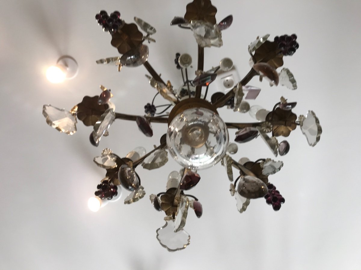 19th Century Crystal Chandelier With 8 Lights -photo-6
