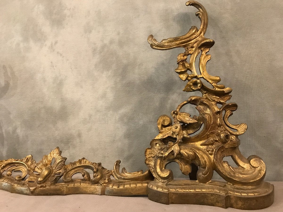 Fireplace Bar, 19th Century Bronze Fireplace Bar -photo-2