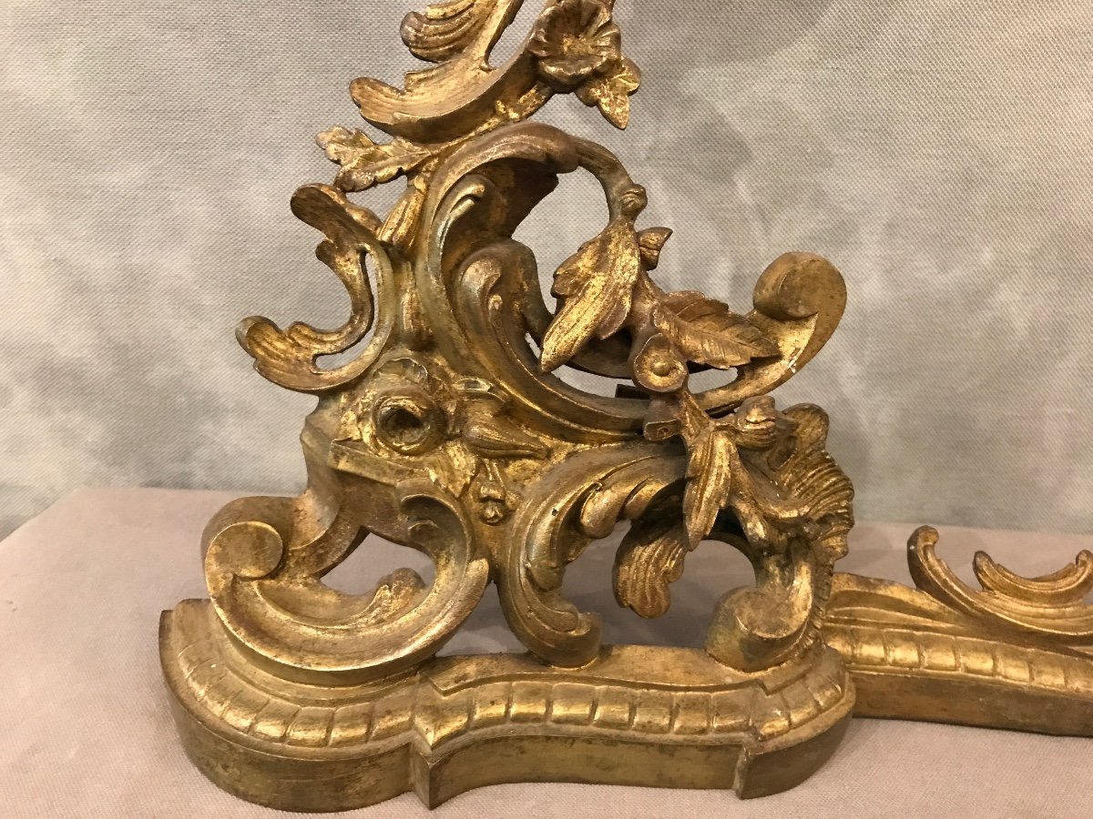 Fireplace Bar, 19th Century Bronze Fireplace Bar -photo-3