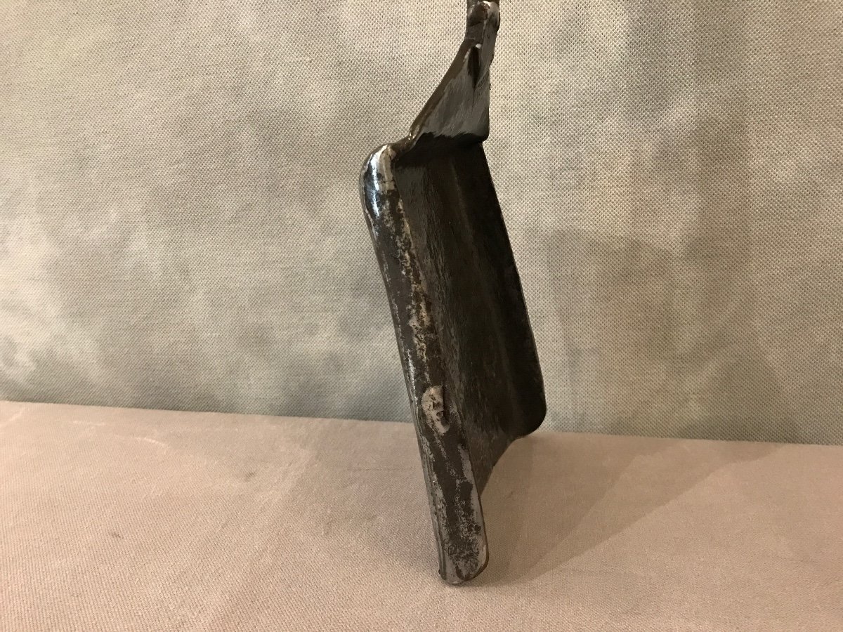 Belle Pelle De Cheminée Ancienne En Fer Forgé D’époque 18 ème -photo-1