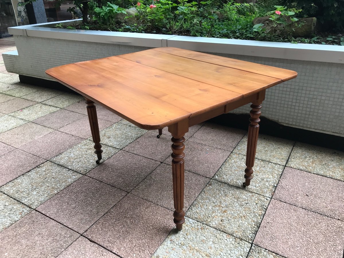 Table De Salle à Manger Ancienne En Merisier D’époque 19 ème 