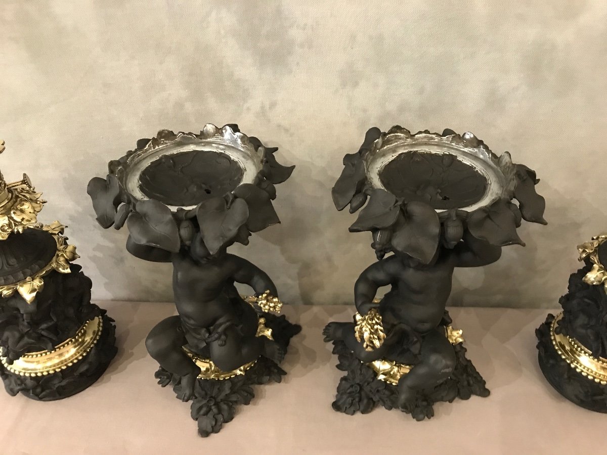 Belle Paire De Lampes à Huile En Régule D’époque 19 ème Napoléon III-photo-8