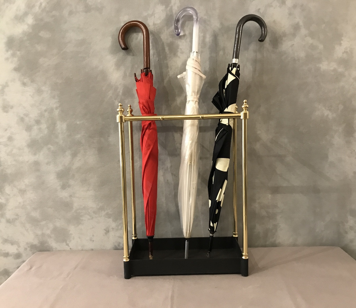  Rectangular Brass Umbrella Stands From The Late 19th Century -photo-2