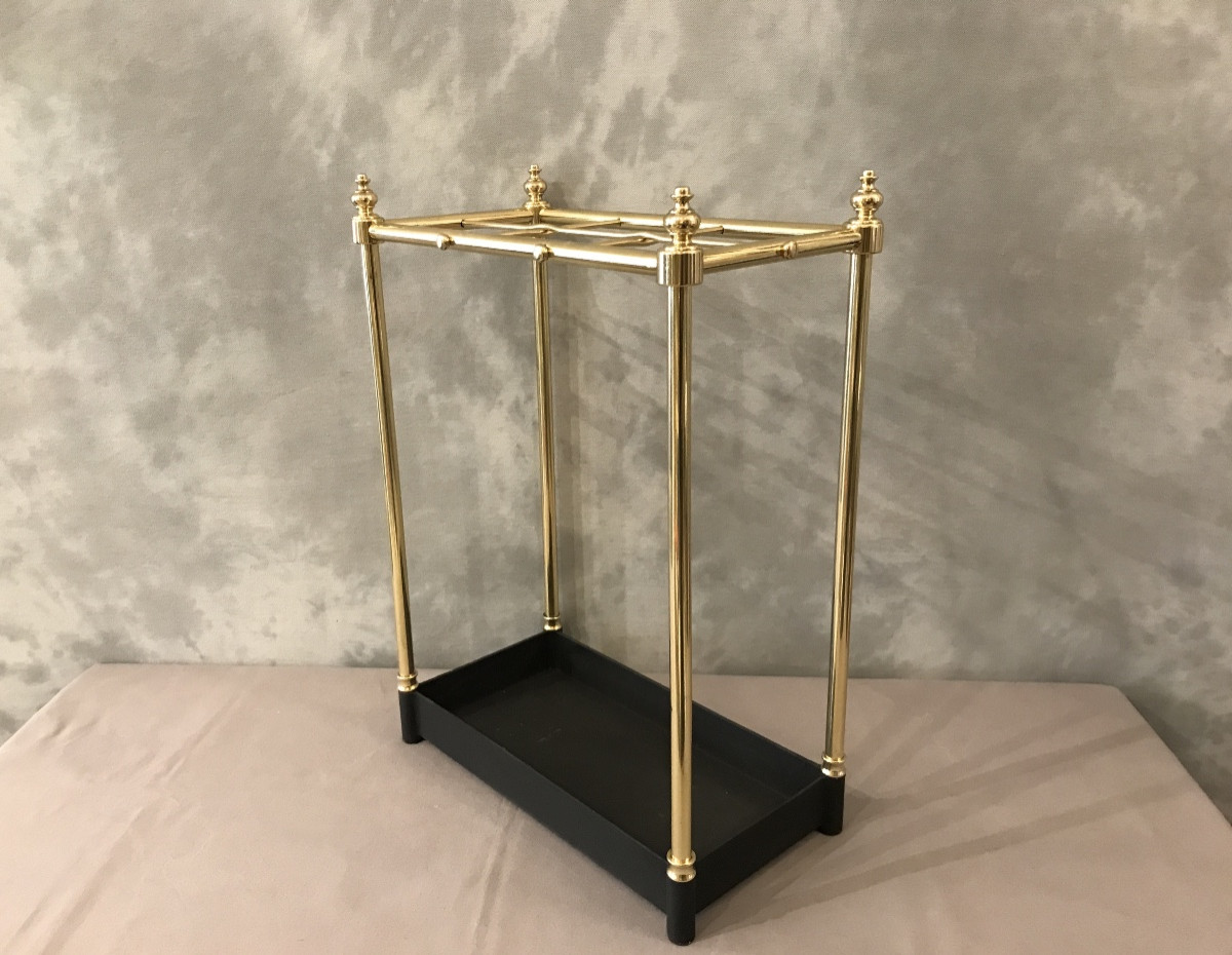  Rectangular Brass Umbrella Stands From The Late 19th Century -photo-3