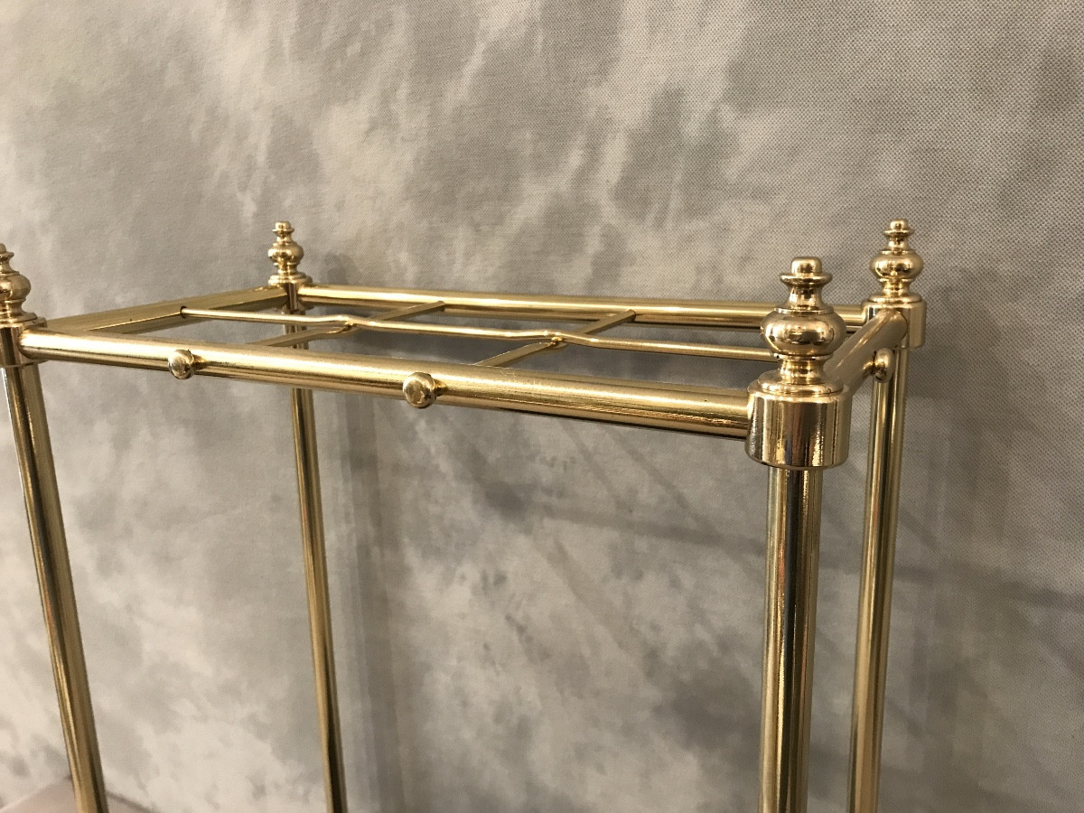  Rectangular Brass Umbrella Stands From The Late 19th Century -photo-5