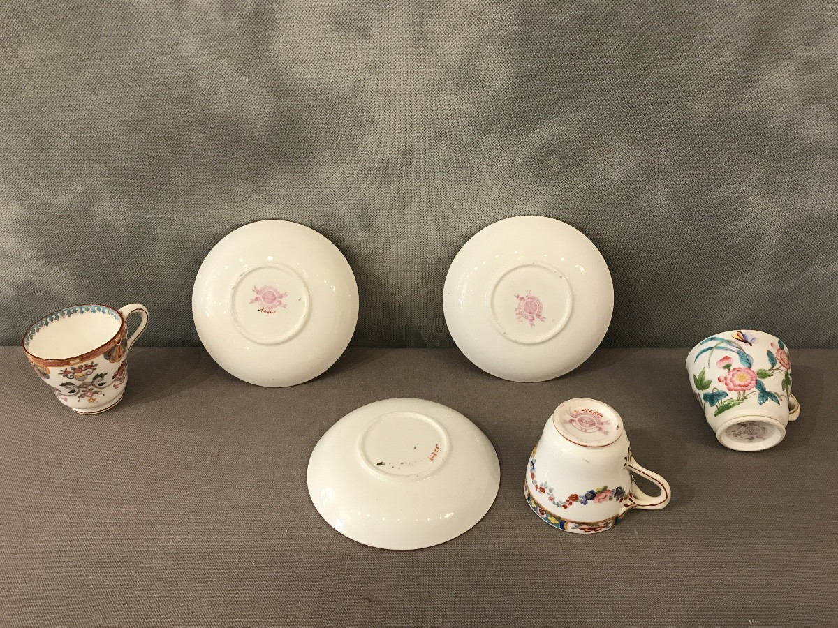 19th Century Minton Porcelain Coffee Cups -photo-4