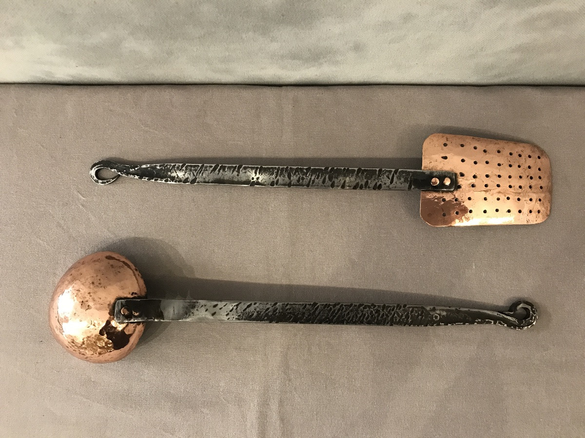 A Copper Ladle And Skimmer From The 18th Century -photo-2