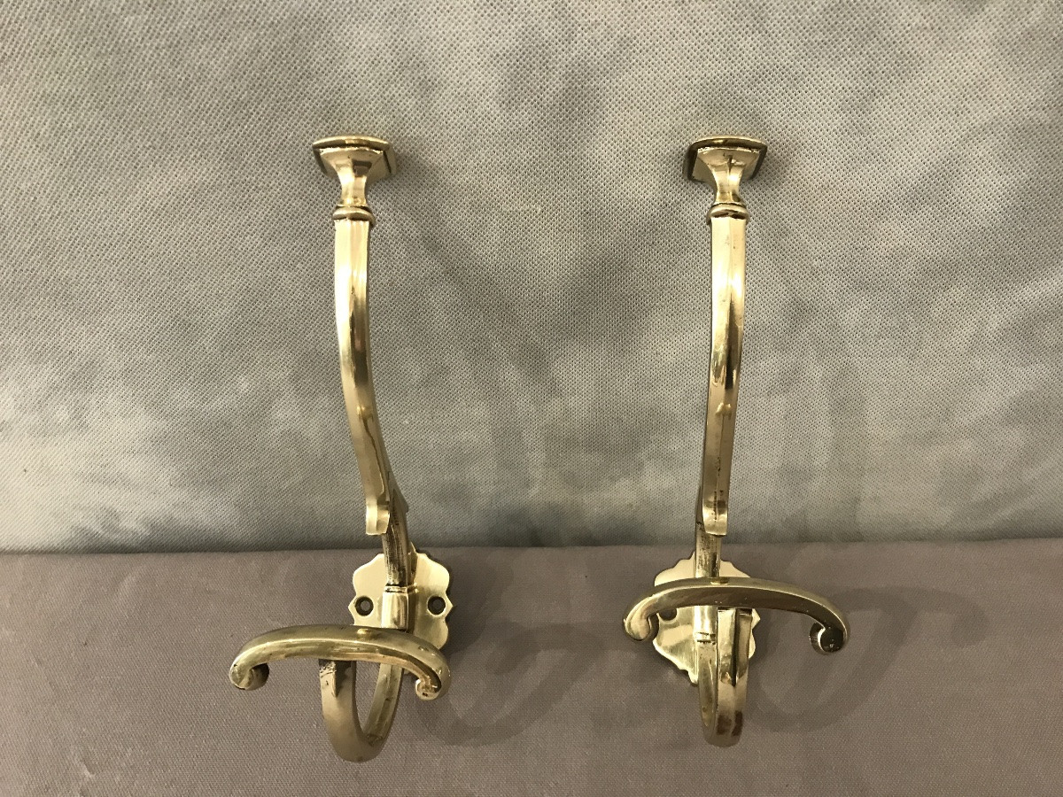 19th Century Polished Bronze Coat Racks -photo-2