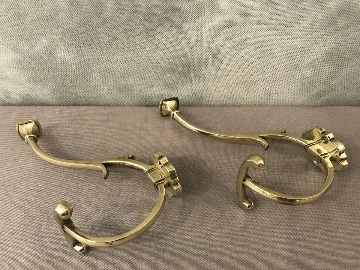 19th Century Polished Bronze Coat Racks -photo-3