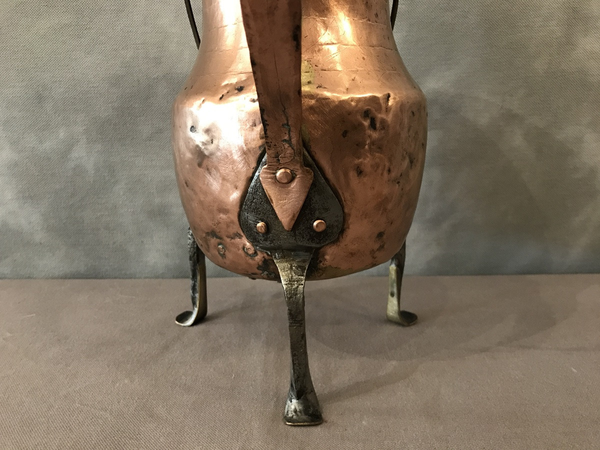 Large 18th Century Copper Coquemar -photo-3