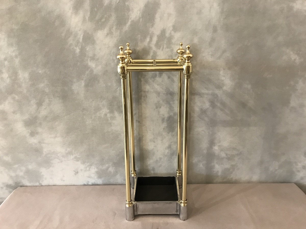 Porte parapluies ancien en laiton d’époque 19 ème -photo-3