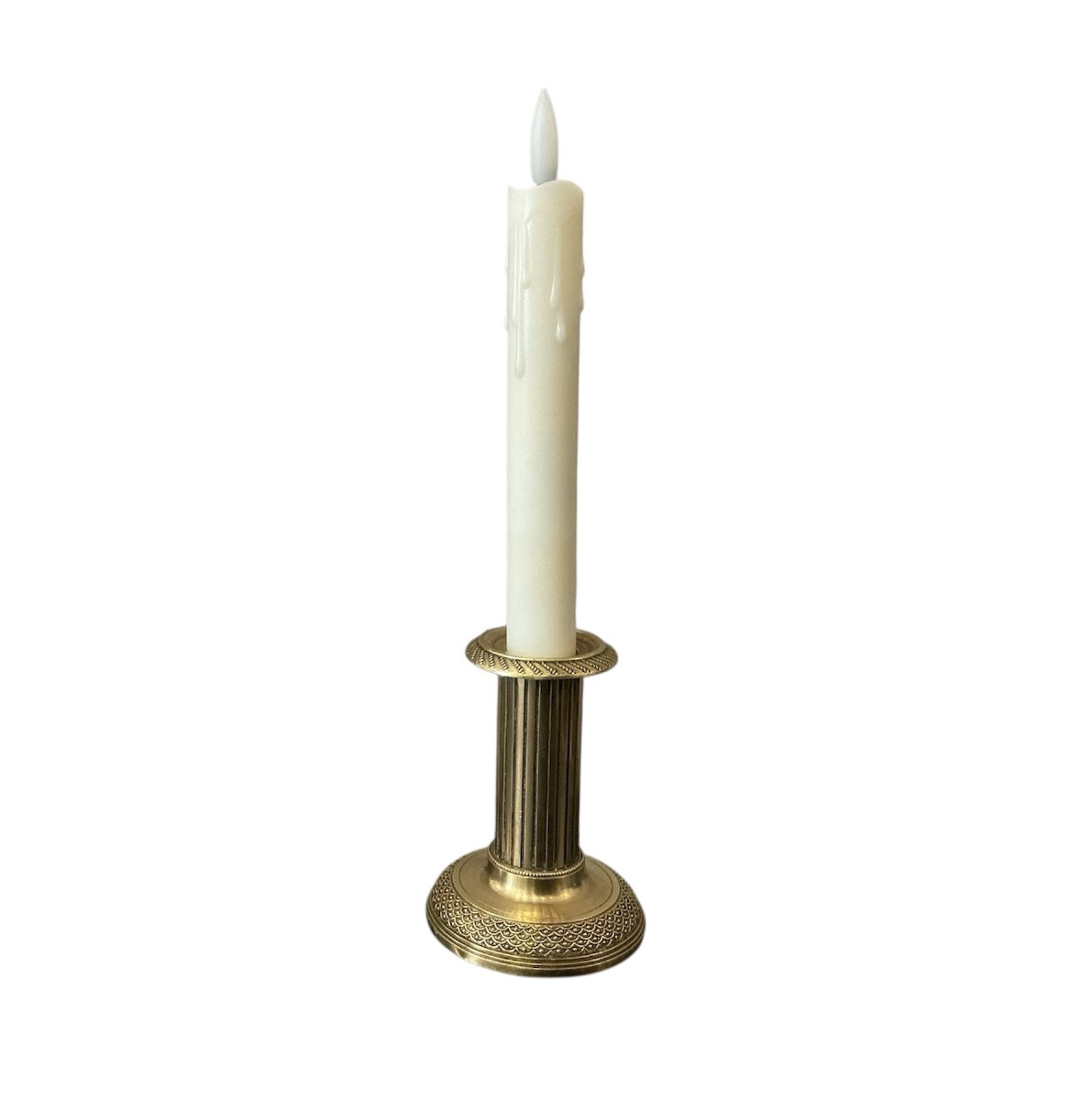 Small Bronze Candlestick In Louis XVI Style From The Late 19th Century -photo-2