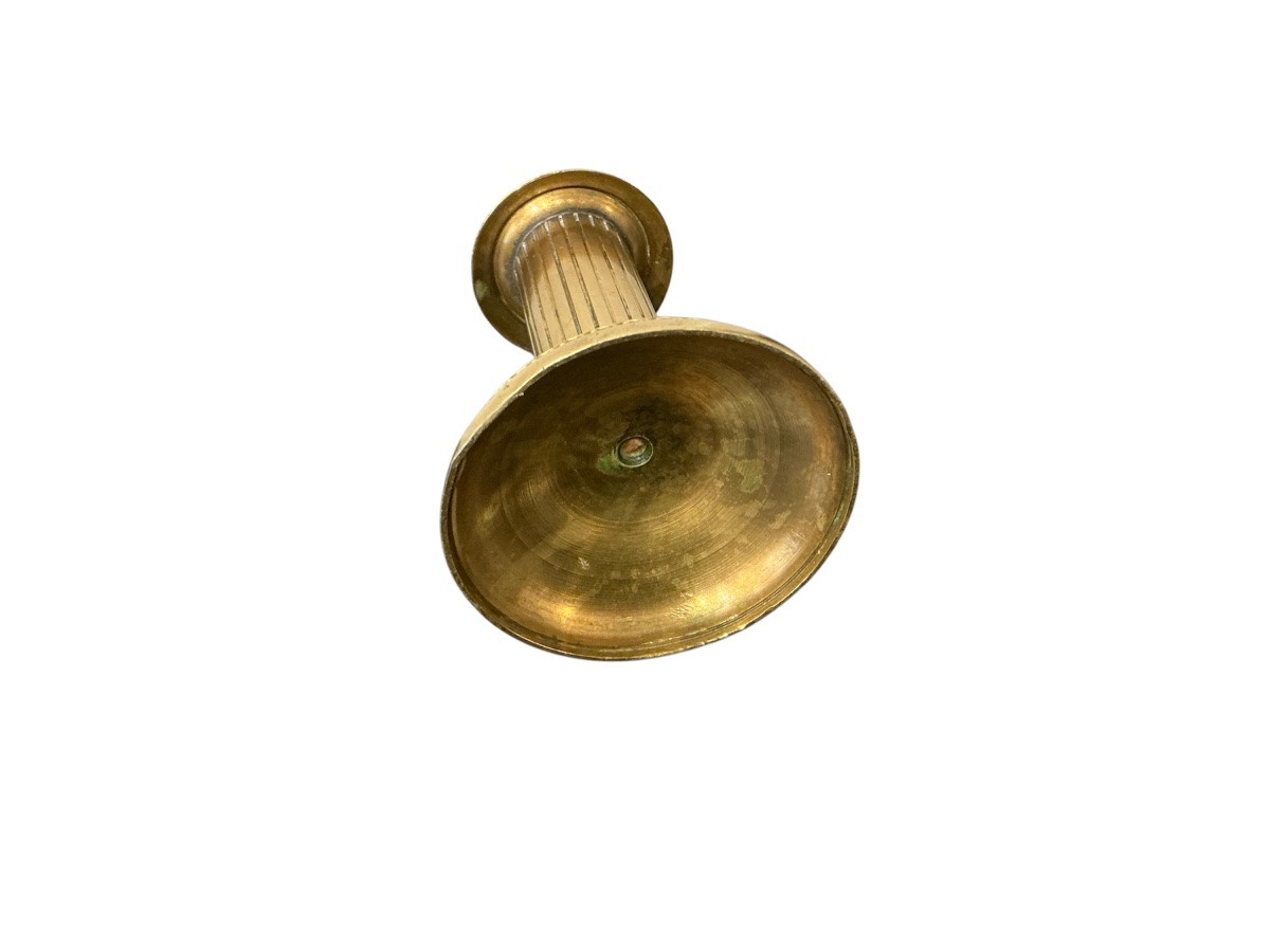 Small Bronze Candlestick In Louis XVI Style From The Late 19th Century -photo-2
