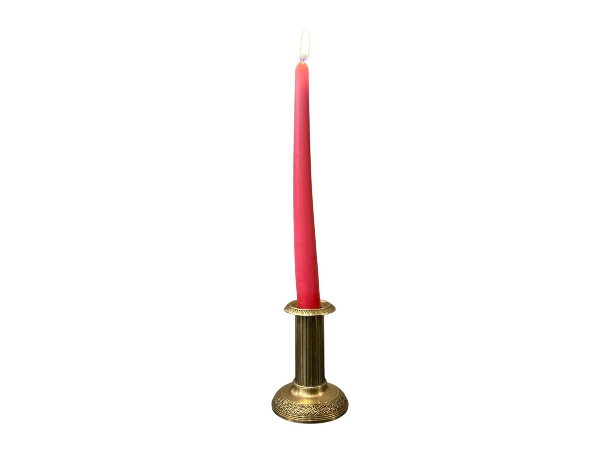 Small Bronze Candlestick In Louis XVI Style From The Late 19th Century -photo-3