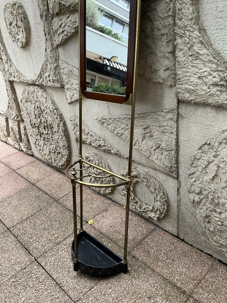 Porte manteaux, porte parapluies en laiton vers 1920 -photo-3