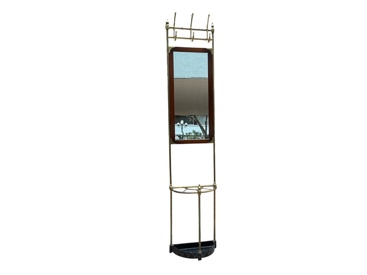 Porte manteaux, porte parapluies en laiton vers 1920 