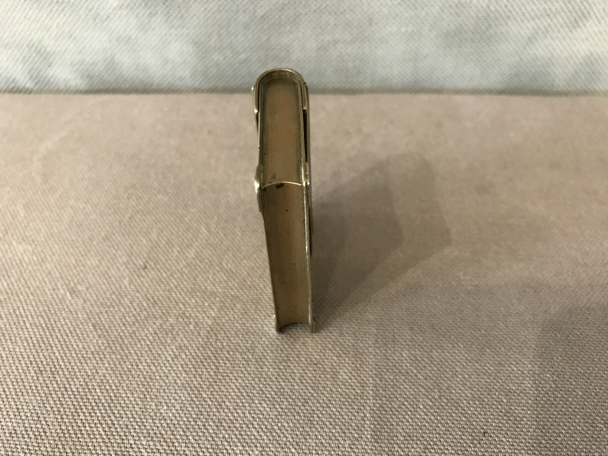 Briquet ancien en bronze et laiton vers 1900 -photo-4