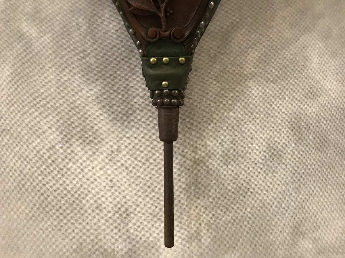 Soufflet de cheminée ancien d’époque 19 ème « Violet Le Duc »-photo-4