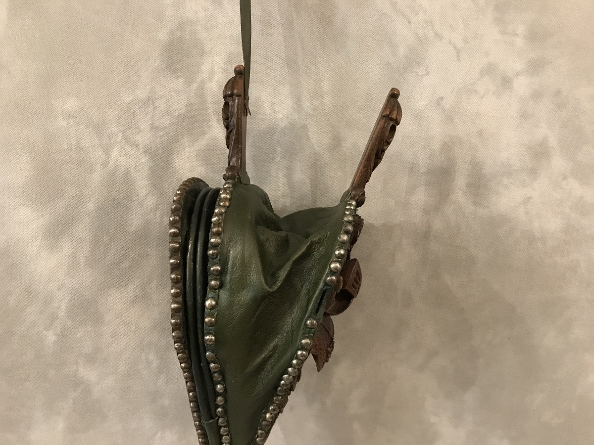 Soufflet de cheminée ancien d’époque 19 ème « Violet Le Duc »-photo-1