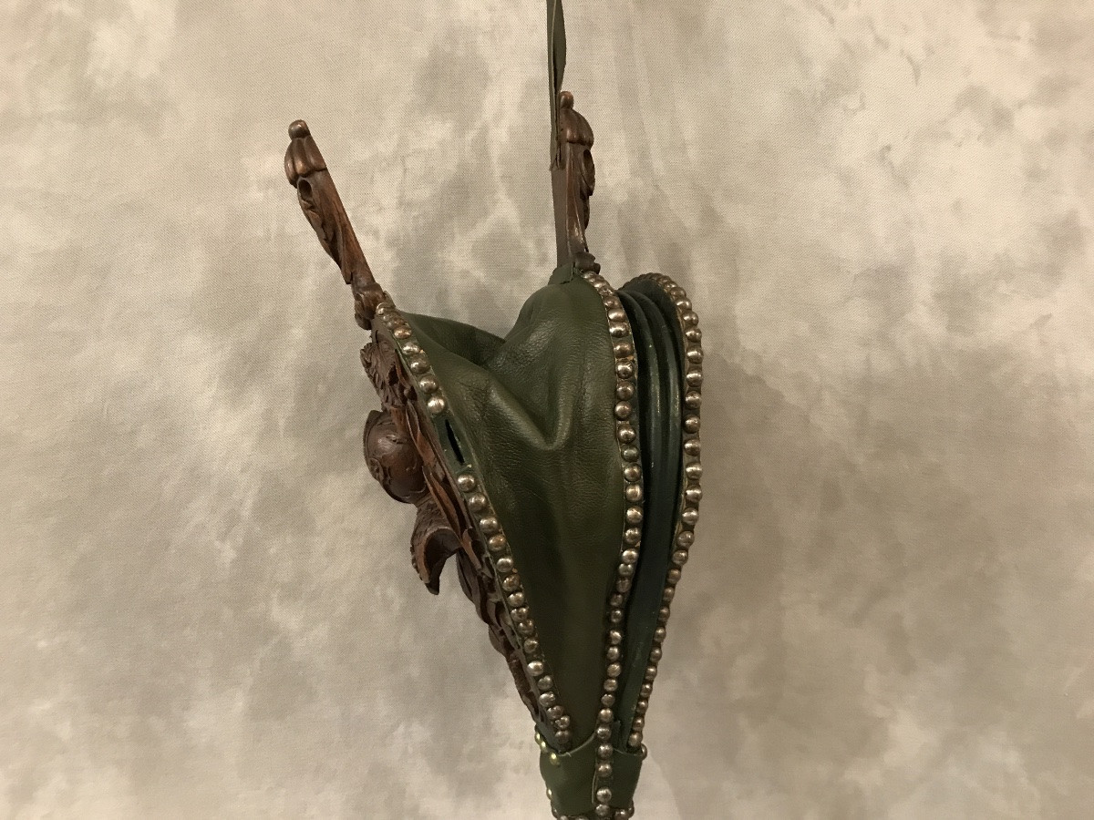 Soufflet de cheminée ancien d’époque 19 ème « Violet Le Duc »-photo-5