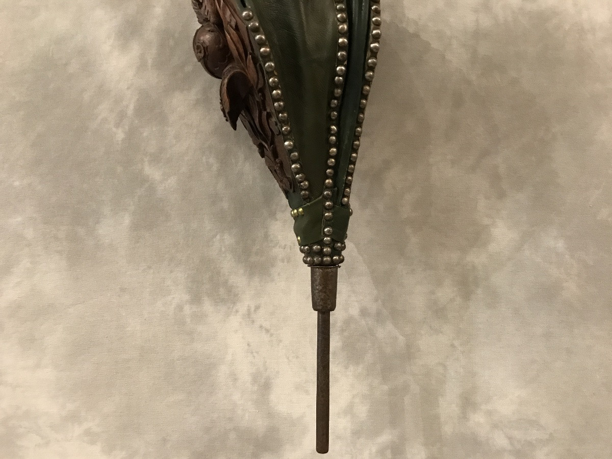 Soufflet de cheminée ancien d’époque 19 ème « Violet Le Duc »-photo-6