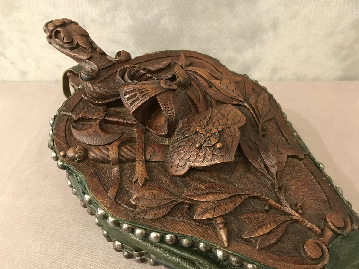 Soufflet de cheminée ancien d’époque 19 ème « Violet Le Duc »-photo-8
