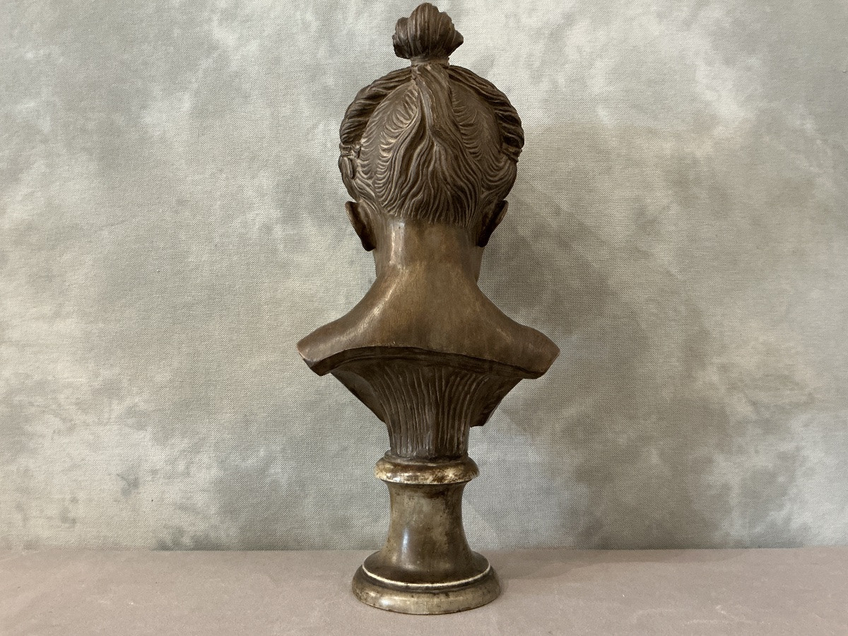 Buste en terre cuite d’époque 19 ème -photo-1