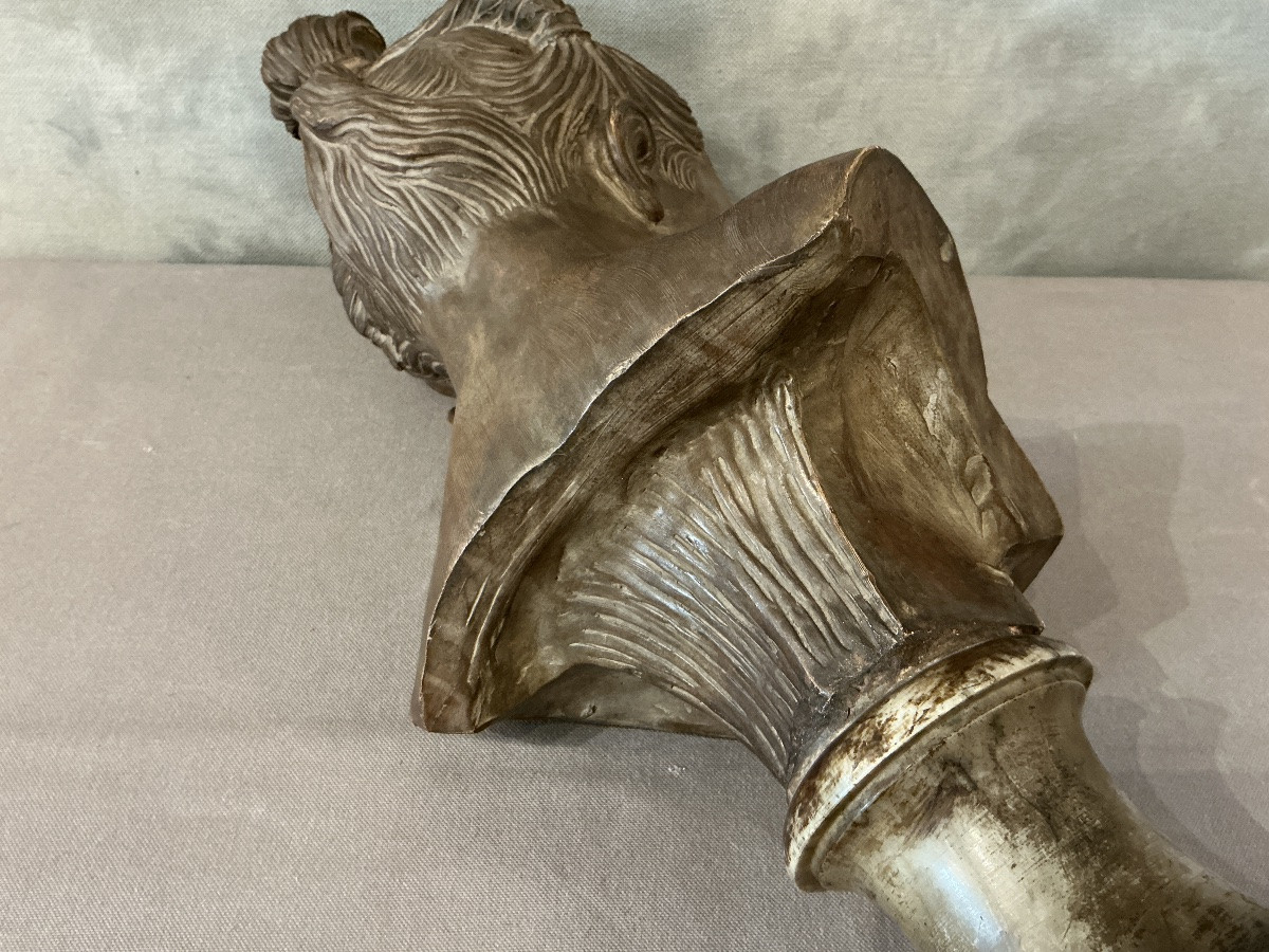 Buste en terre cuite d’époque 19 ème -photo-5