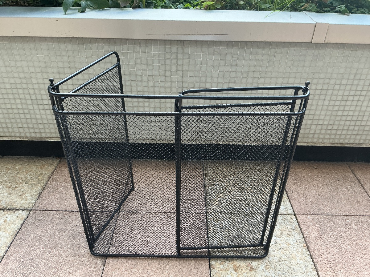 Large Antique Rustic Iron Fireplace Screen From The 19th Century -photo-4