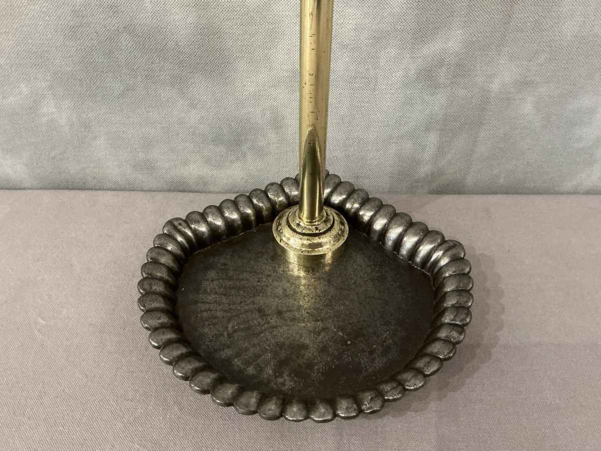 Serviteur de cheminée en laiton et en fonte d’époque 19 ème Charles X -photo-2