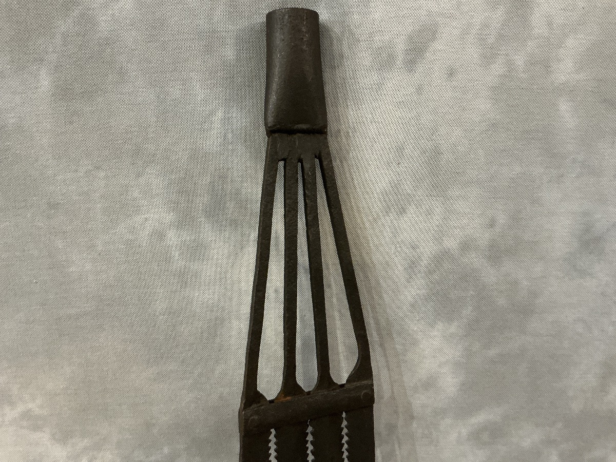 Fouëne en fer forgé d’époque 19 ème -photo-3