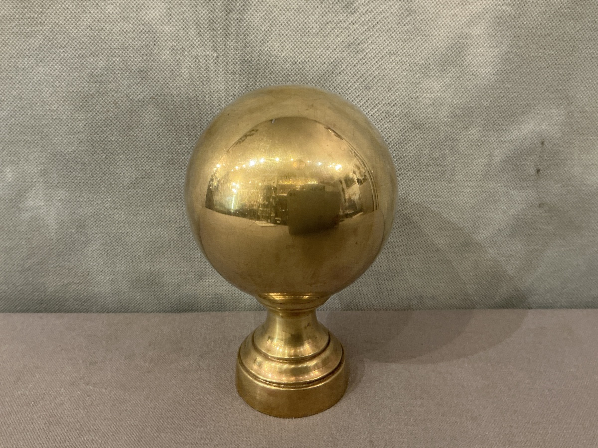 Brass Stair Ball From The Late 19th Century -photo-1