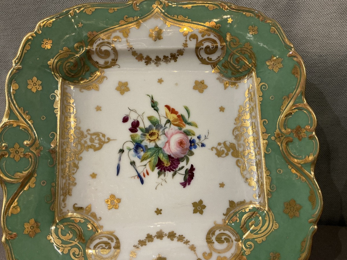 Pair Of 19th-century Porcelain Cake Plates From Vieux Paris -photo-3