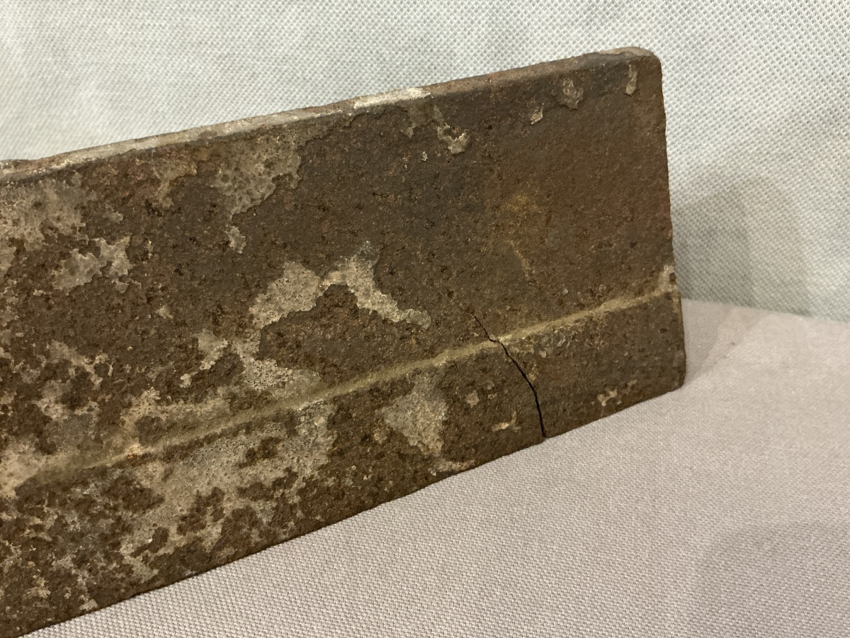  Pair Of Antique Cast Iron And Brass Andirons From The 19th Century -photo-1