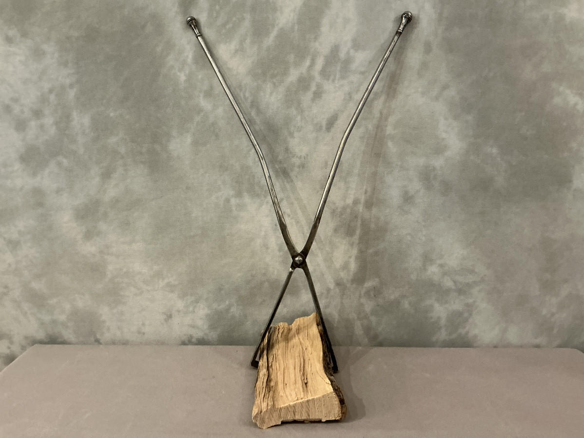 Grande pince ciseaux, pince à bras en fer forgé d’époque 18 ème 