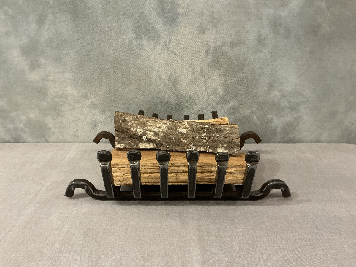 Grille de cheminée fer/fonte d’époque fin 19 ème 