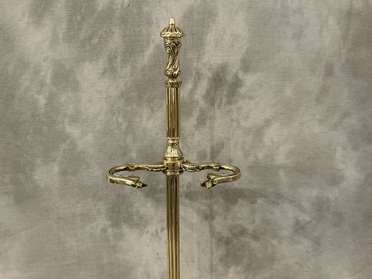 Serviteur de cheminée en bronze d’époque 19ème Napoléon III de style Transition -photo-2