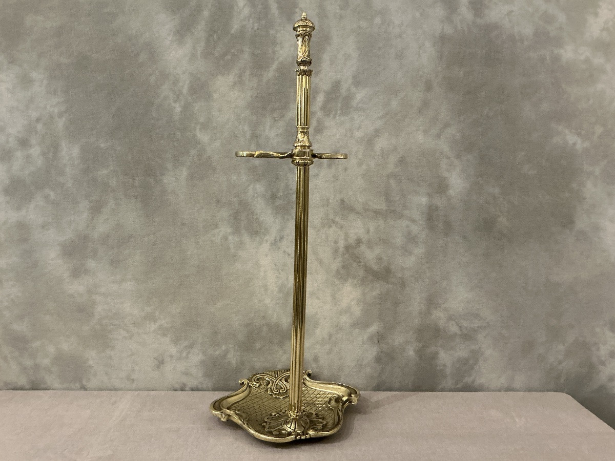 Serviteur de cheminée en bronze d’époque 19ème Napoléon III de style Transition -photo-4