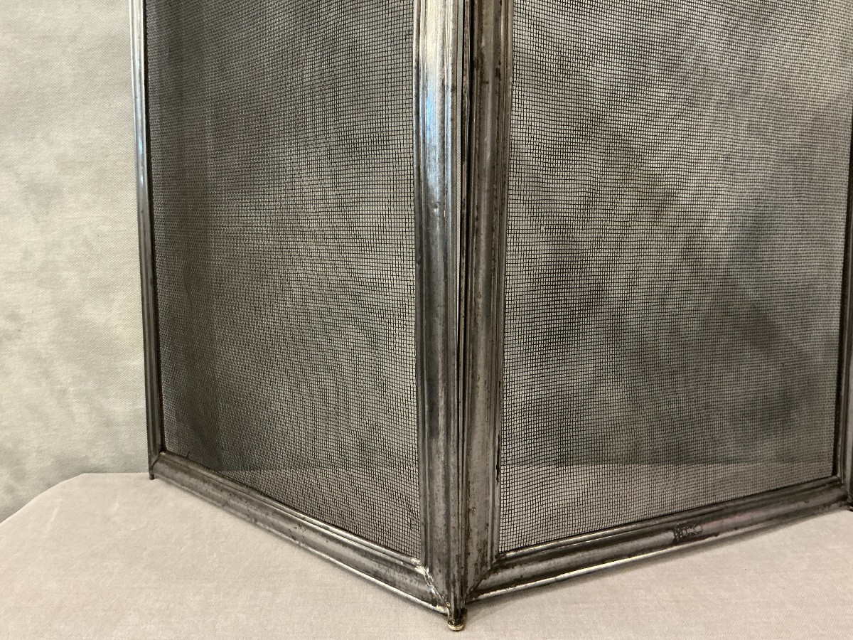 Antique Iron Fireplace Screen From The 19th Century -photo-4