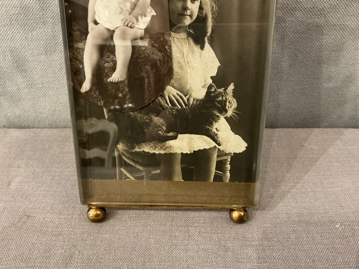 Small Brass Frames From The 19th Century, Napoleon III Era -photo-2