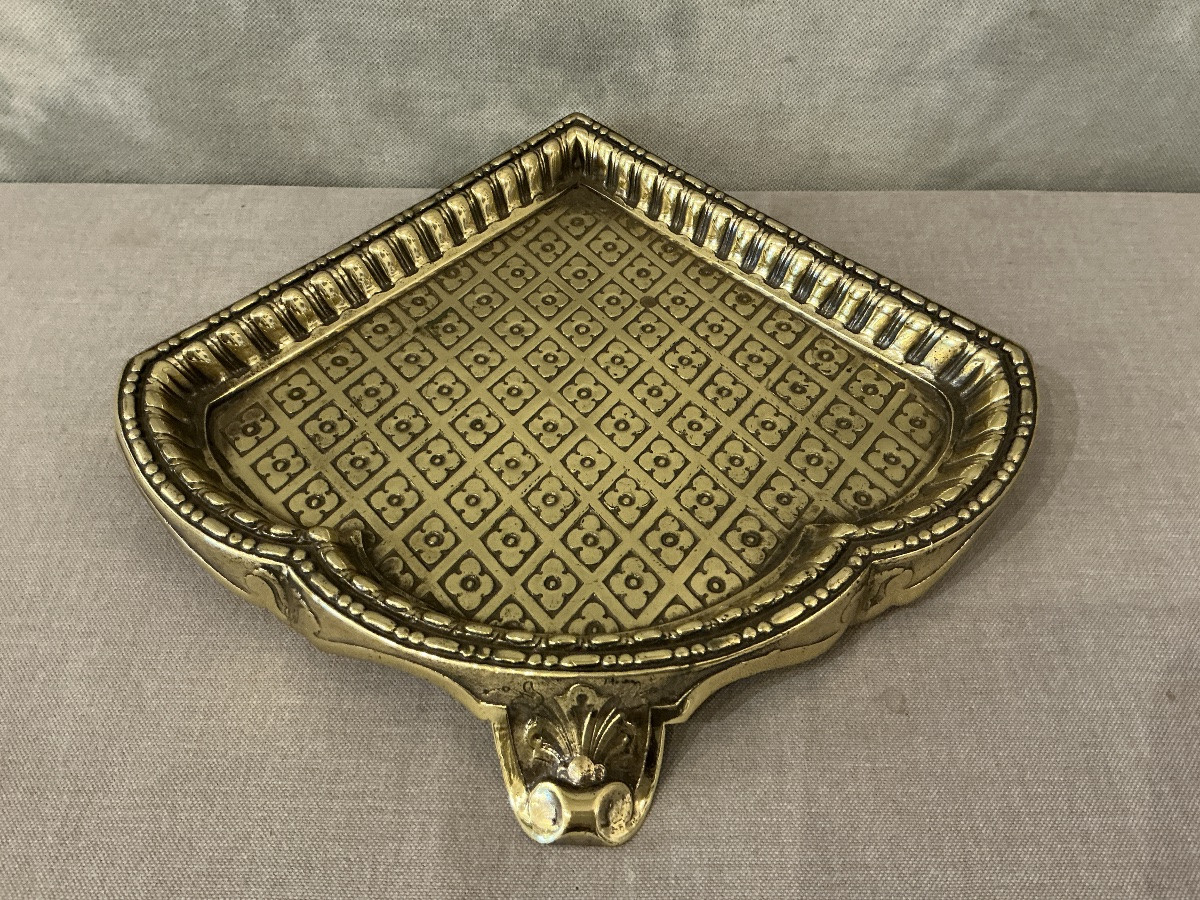 Coin de cheminée, cendrier de cheminée en bronze d’époque 19 ème Louis XV / Louis XVI-photo-2