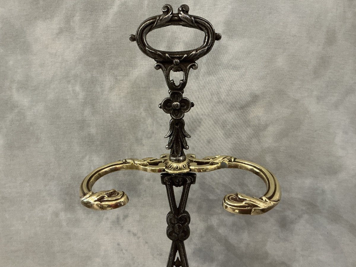 Antique 19th Century Cast Iron And Bronze Mantelpiece Server-photo-2
