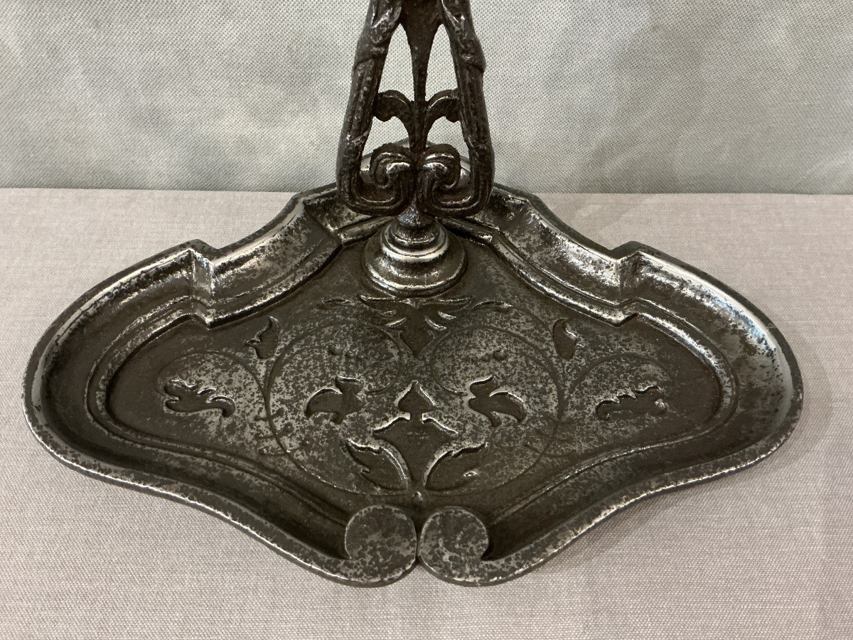 Antique 19th Century Cast Iron And Bronze Mantelpiece Server-photo-4